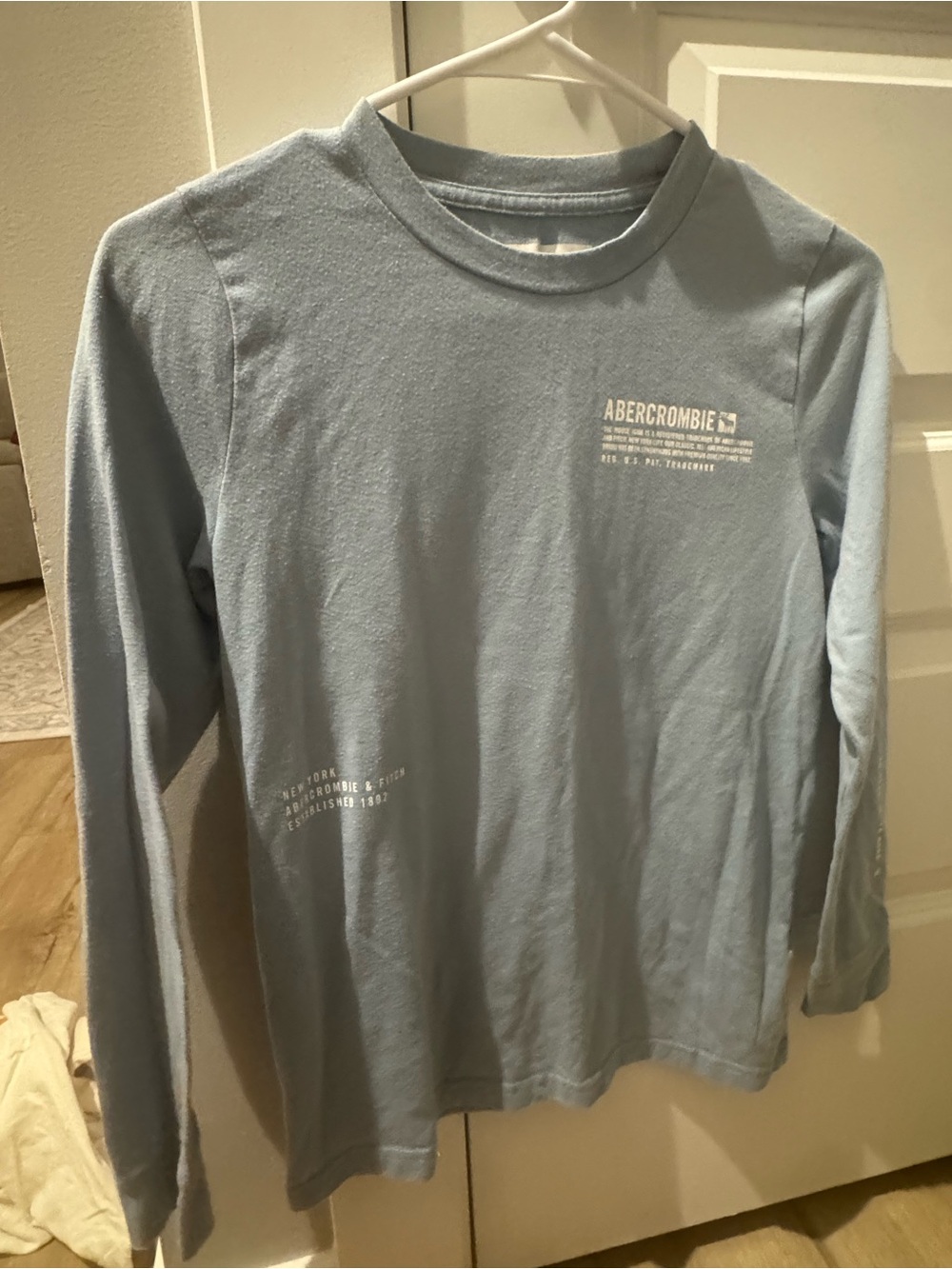 Abercrombie & Fitch Light Blue Long-Sleeve Logo Tee